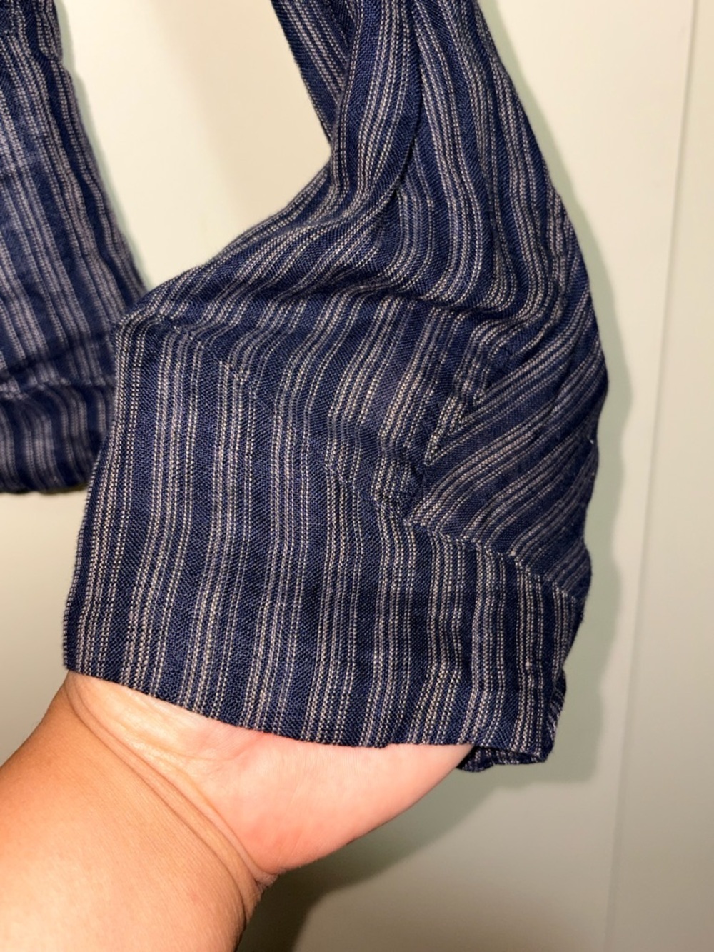 CP SHADES DREE JACKET Women's Medium Blue Chambray Linen Pockets Button Up - Picture 4 of 7